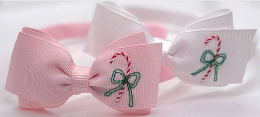 Candy Cane Headband: Pale Pink