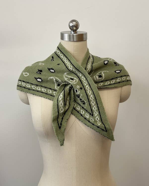 Paisley Pull Through Triangle Scarf