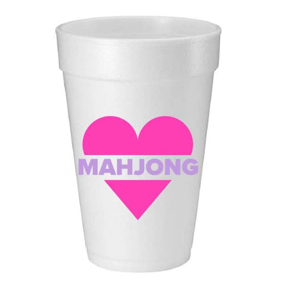 “HEART MAHJONG REVERSE COLOR” FOAM CUP