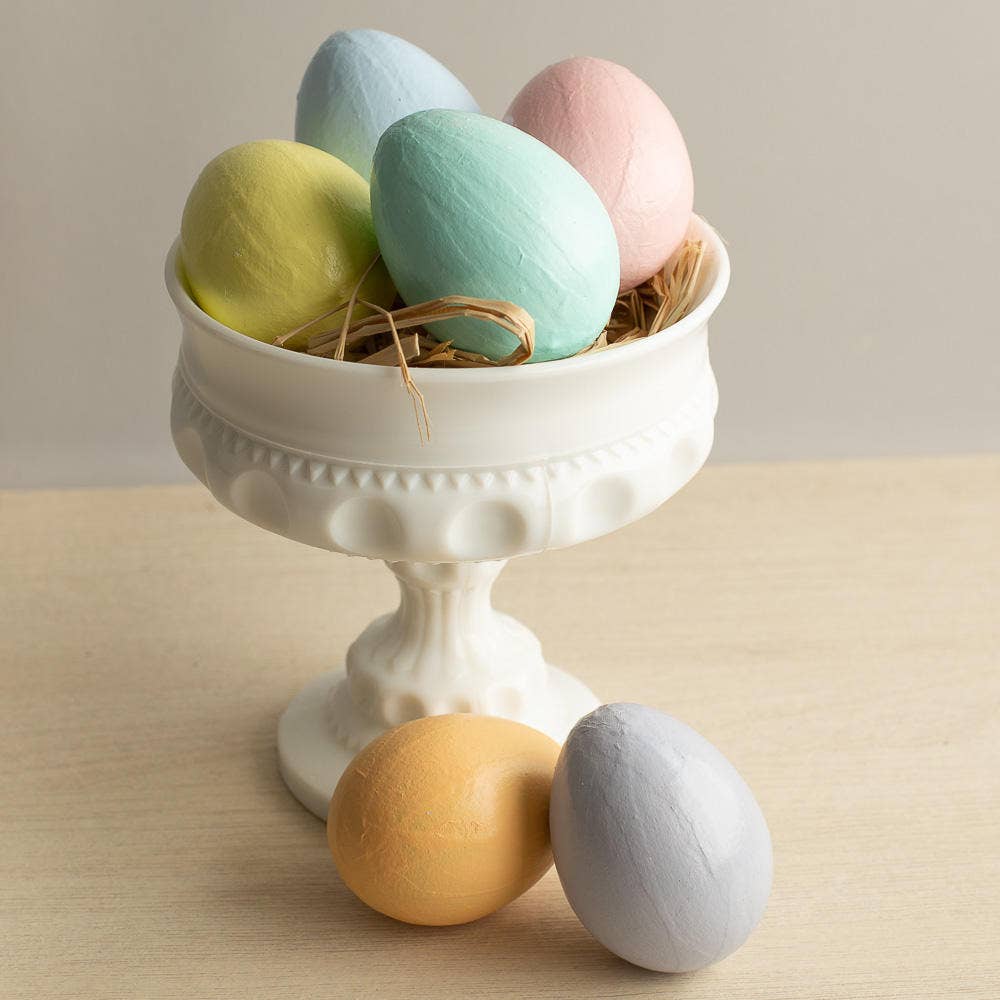 Pre-Painted Pastel Paper Mache Eggs