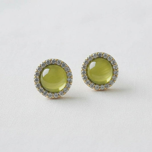 Olive Green Drop Earrings