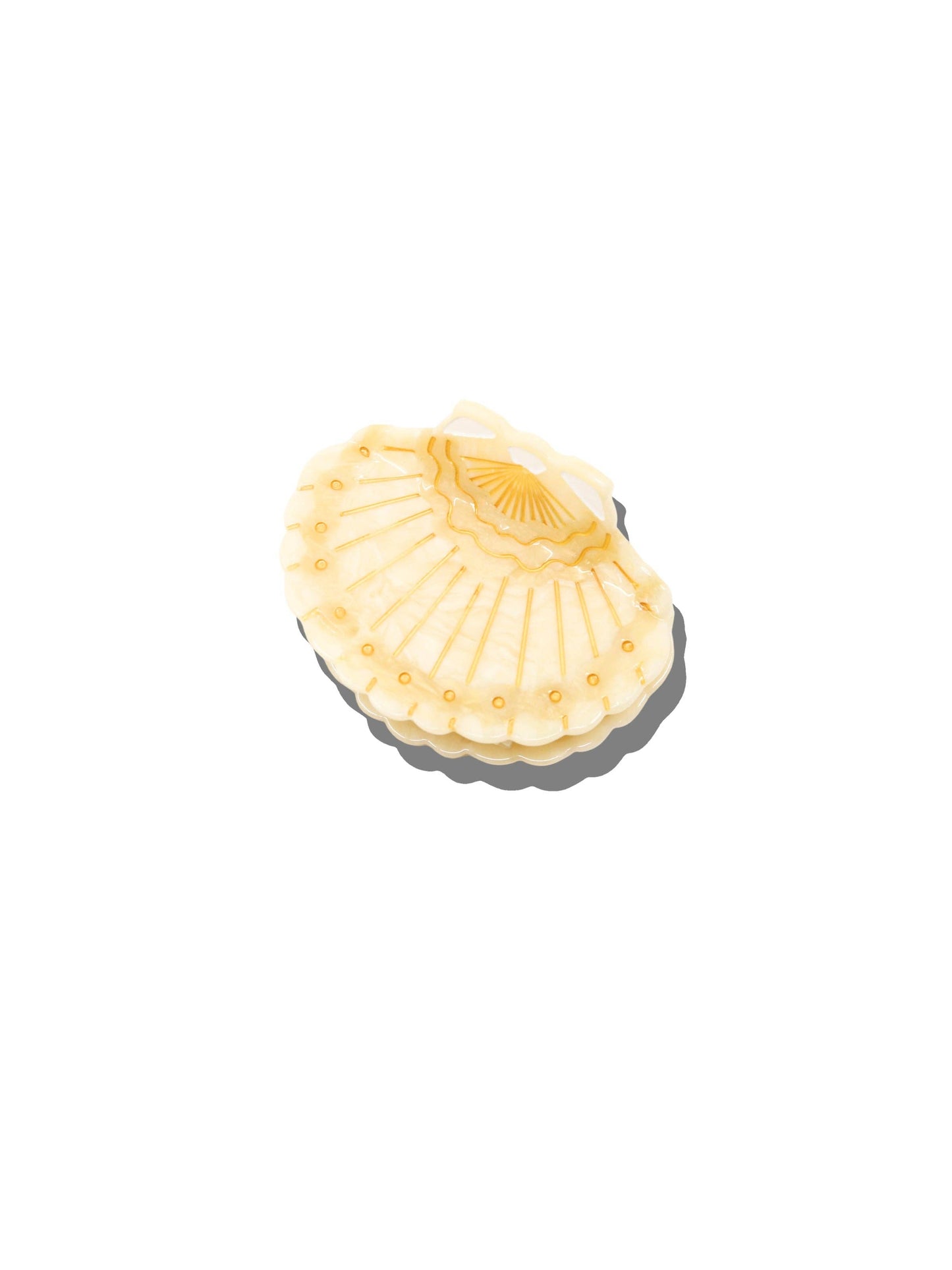 Hand-painted Scallop Seashell Claw Hair Clip | Eco-Friendly