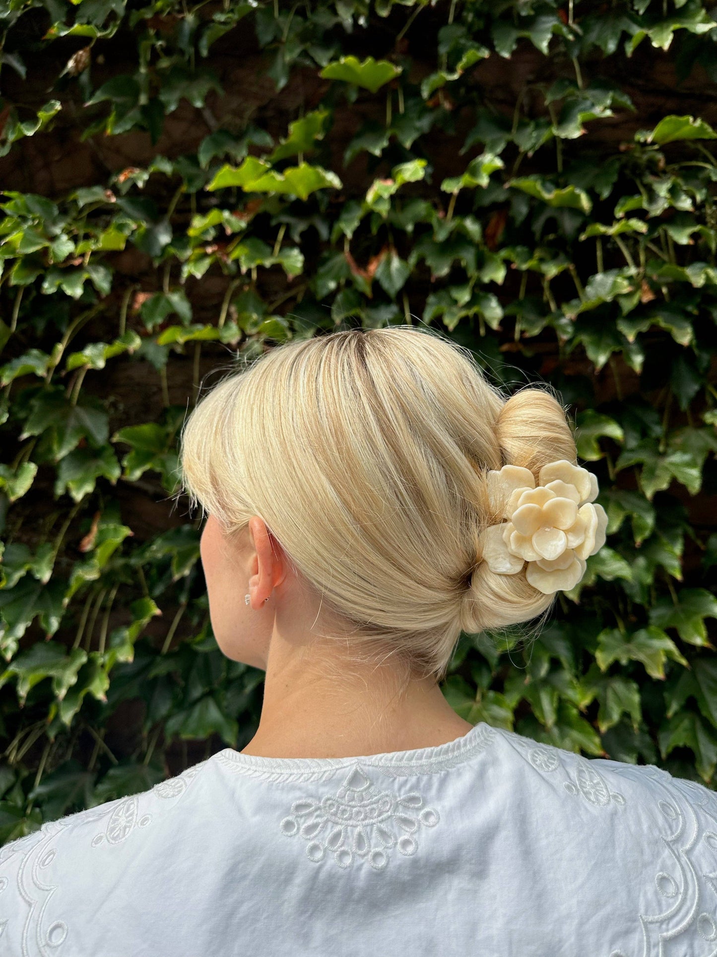 Handmade Origami Gardenia Flower Claw Hair Clip