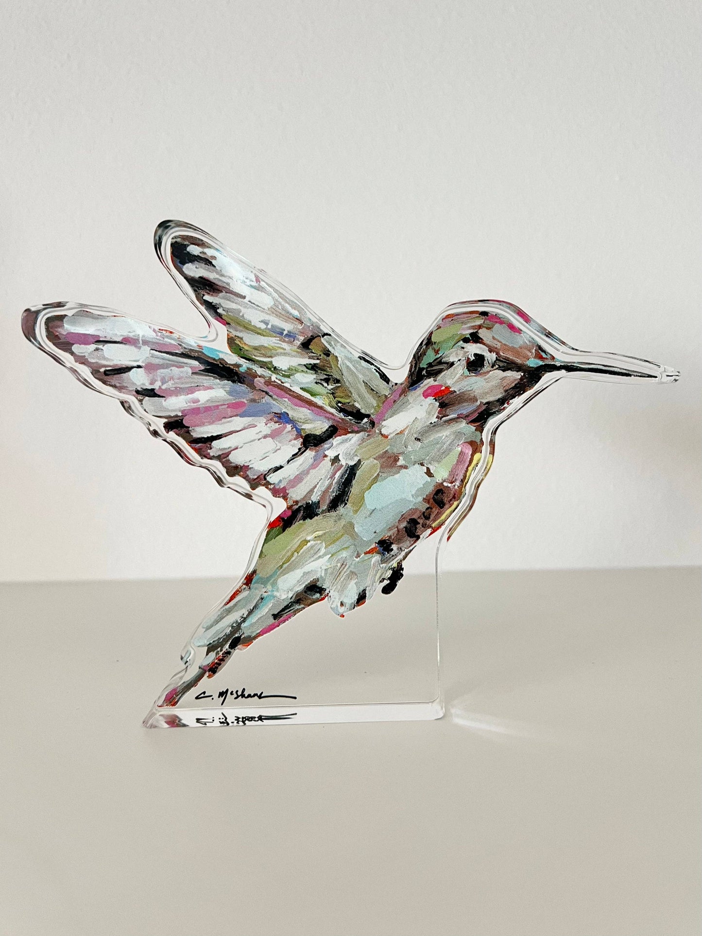 "Hummingbird" acrylic shelfie
