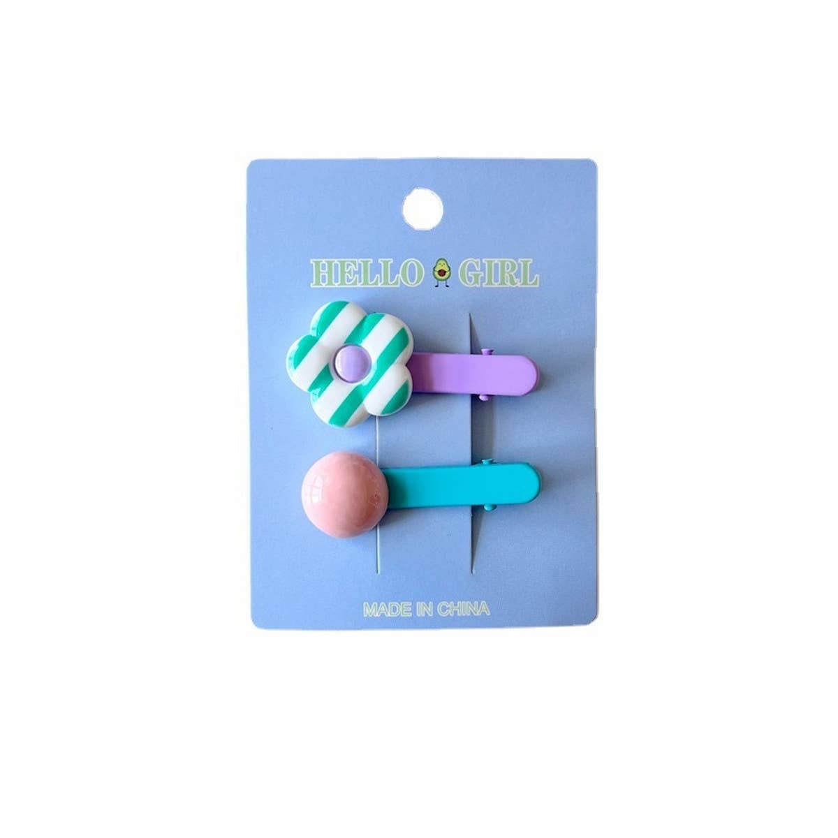 CHILDREN'S FLOWER ROUND BEAD HAIRPIN