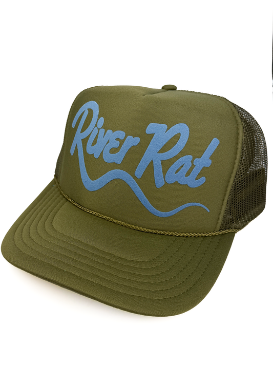 River Rat Adult Trucker Hat: Olive