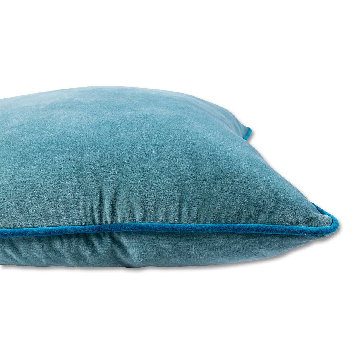 Charliss Velvet Pillow - Aqua + Peacock: WITH INSERT