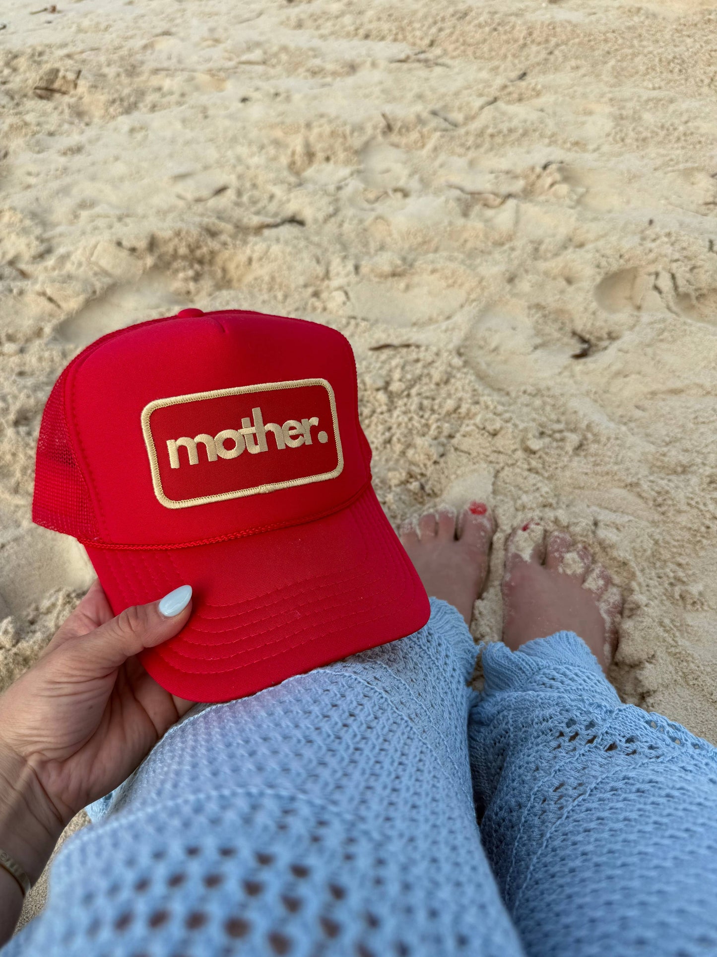 Mother Patch Trucker Hat - Red