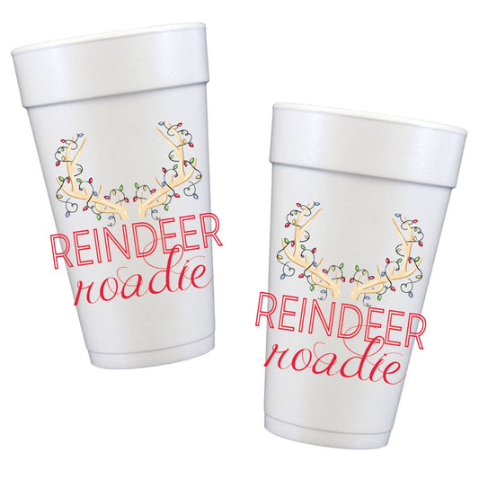 Reindeer Roadie Antlers Styrofoam Cups