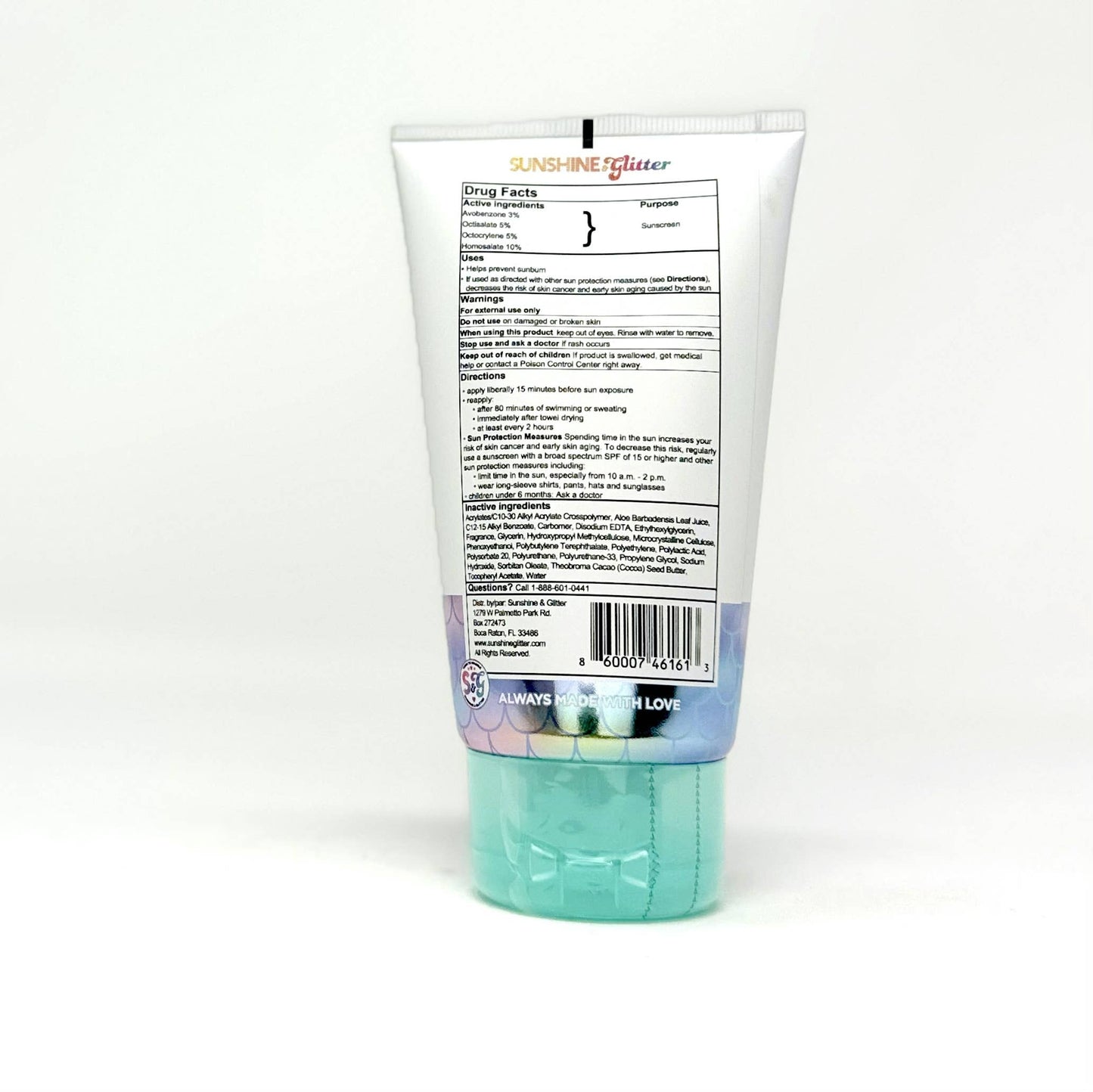 S&G Mermaid Biodegradable Glitter SPF 50 TUBE
