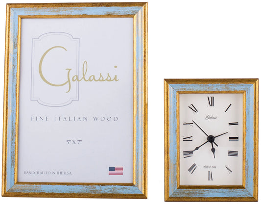 Blue and Gold Florentine Frame 4 X 6