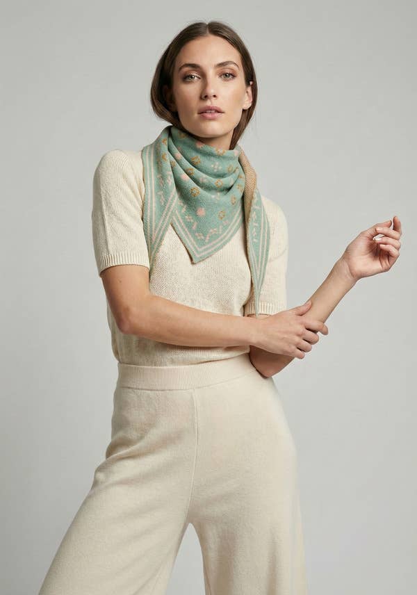 Foulard Knit Triangle Scarf