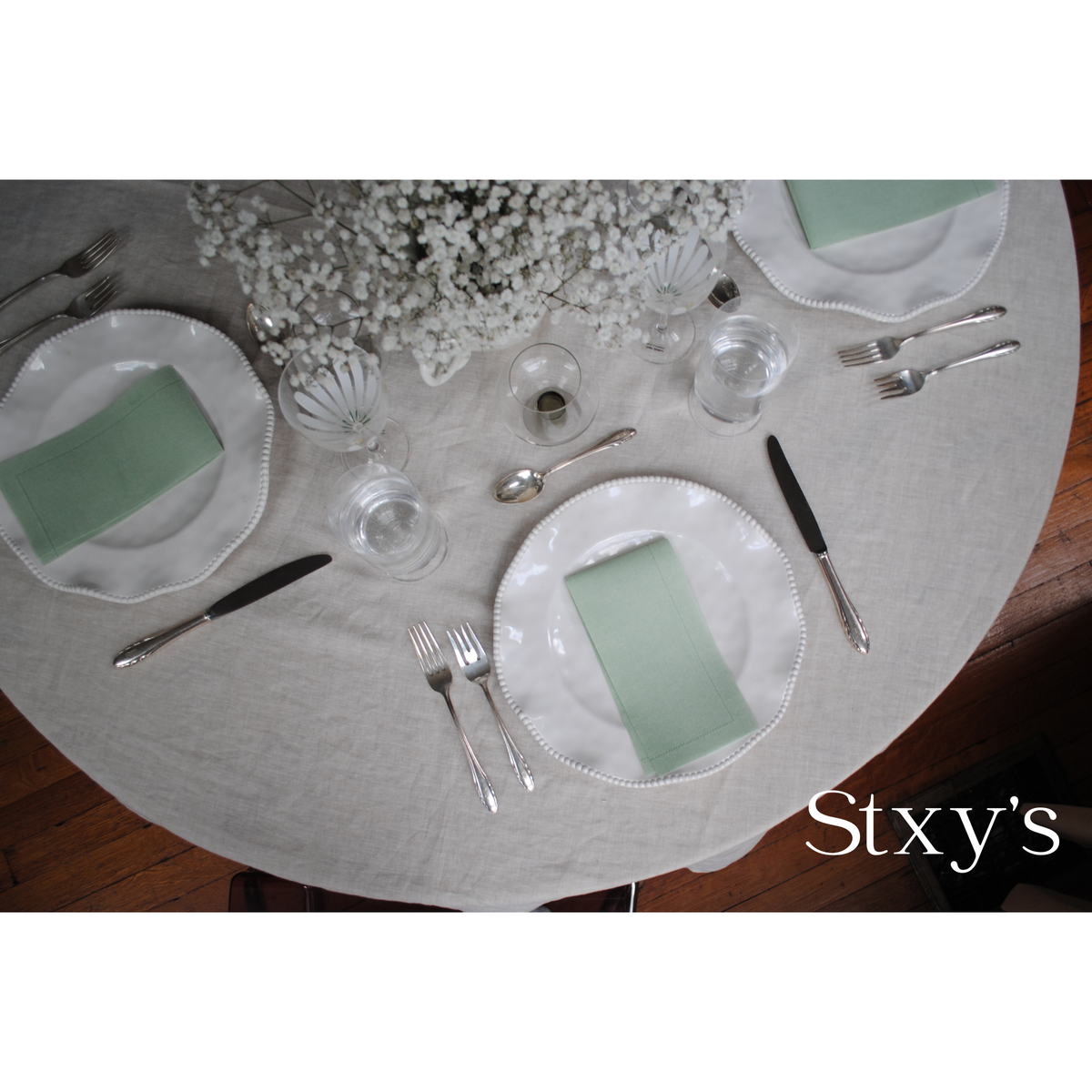 Sage Green Cloth-Feel Paper Guest Napkins