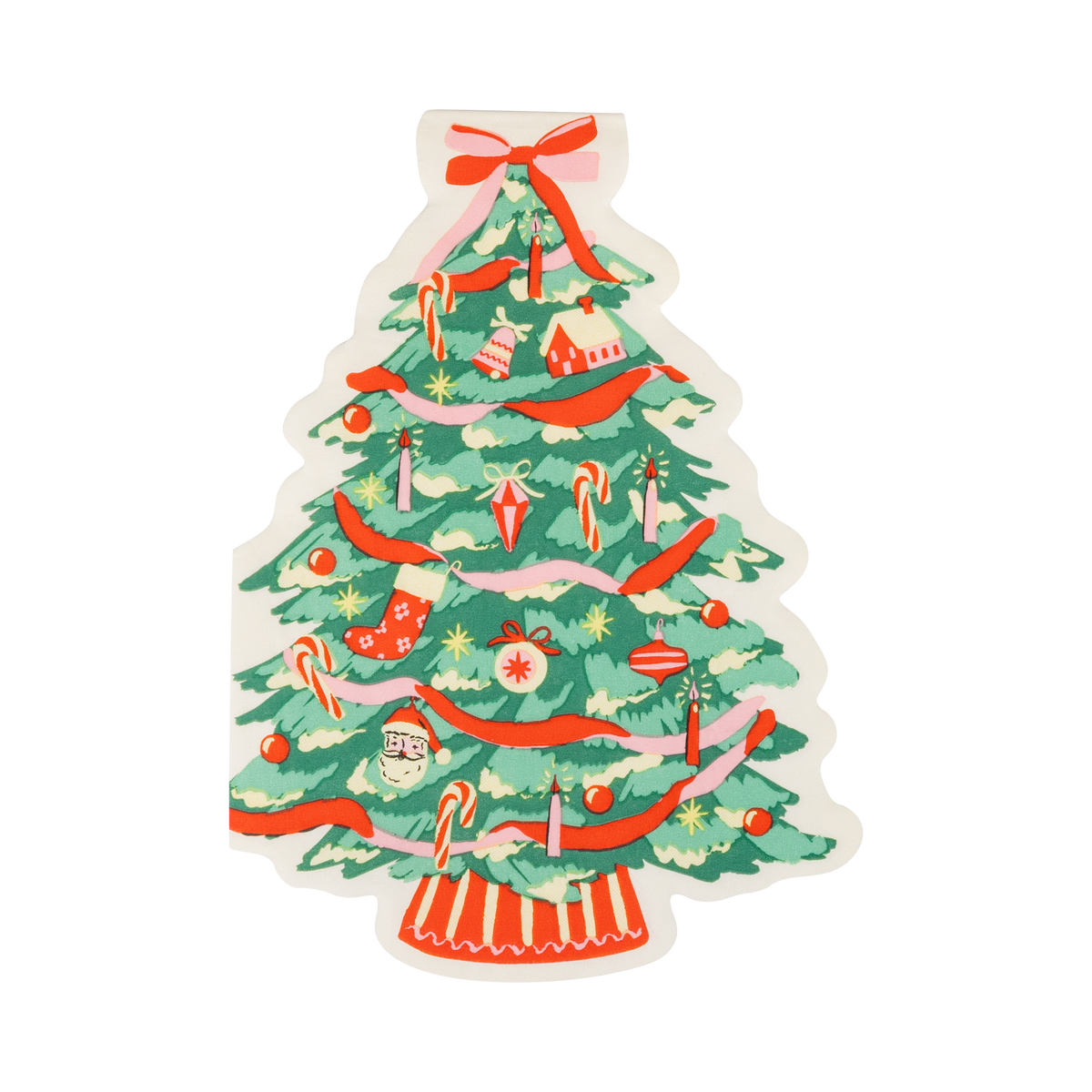 Classic Christmas Tree Shaped Paper Napkins