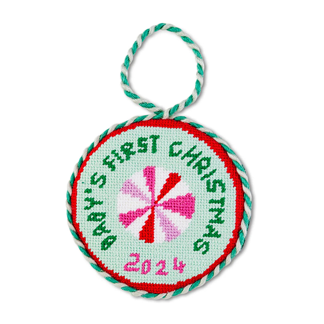 Needlepoint Ornament-Baby's 1st Christmas