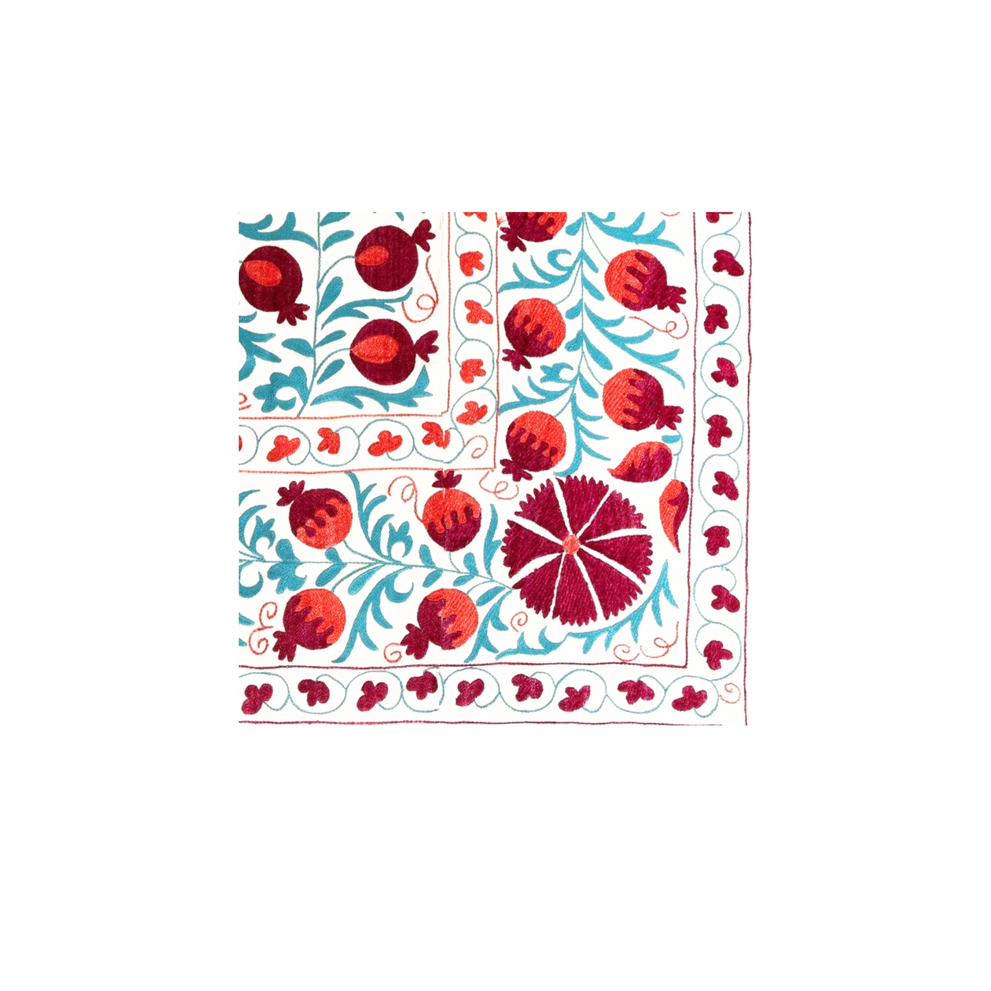 Block Print Pomegranates Cocktail Napkins