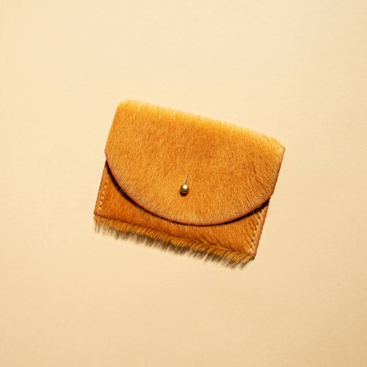 Butternut Hair on Hide Cardholder Wallet