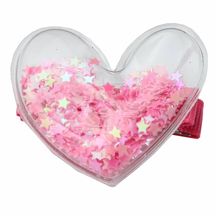 Confetti Heart Hair Clips