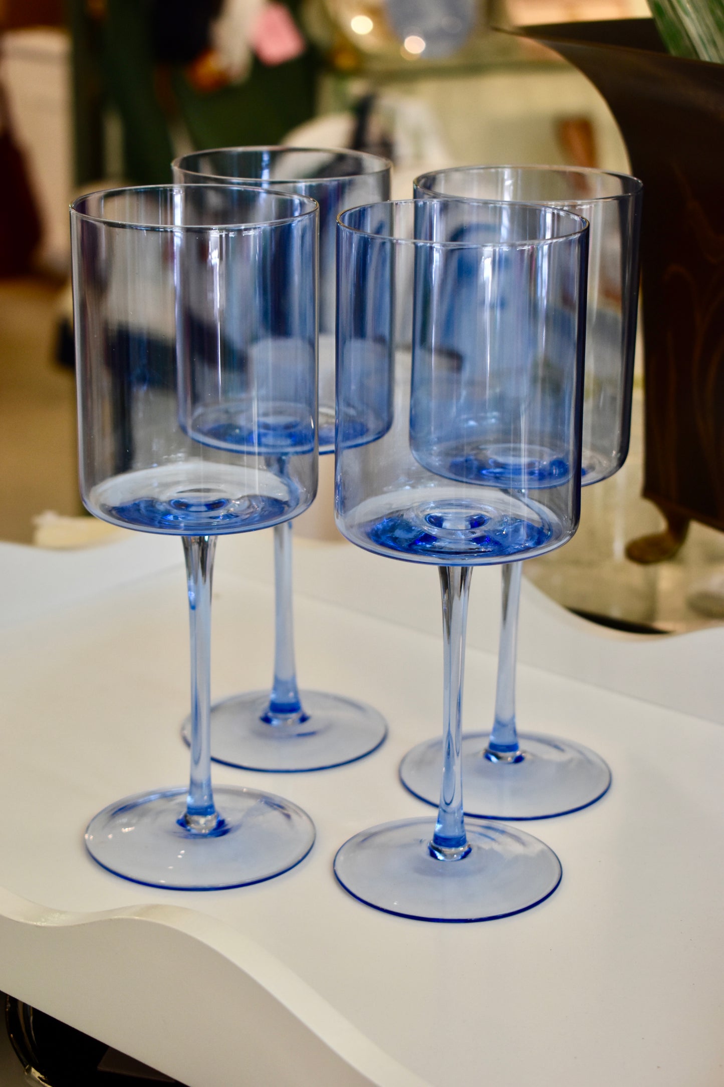 Becca Blue Wine Glass