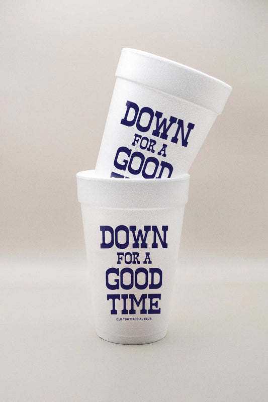 Down for a Good Time 16oz. Foam Party Cups (Set of 10)