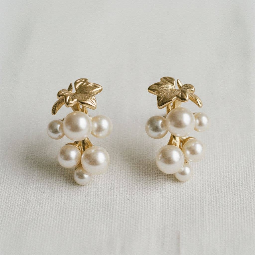 Pearl and Gemstone Drop Earrings
