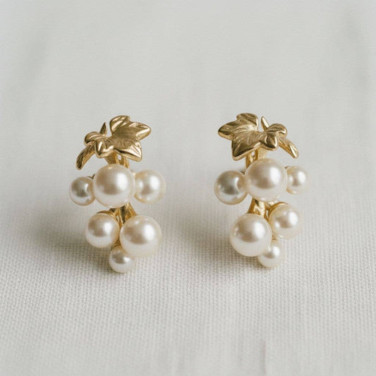 Pearl and Gemstone Drop Earrings