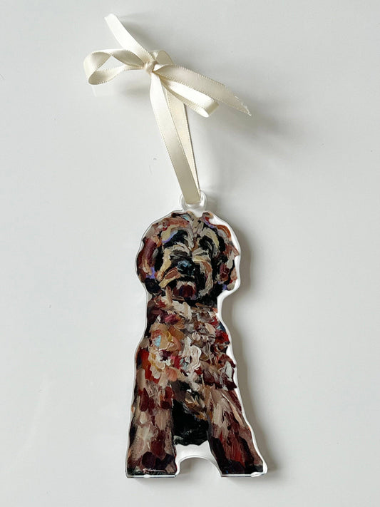 Goldendoodle Red Ornament