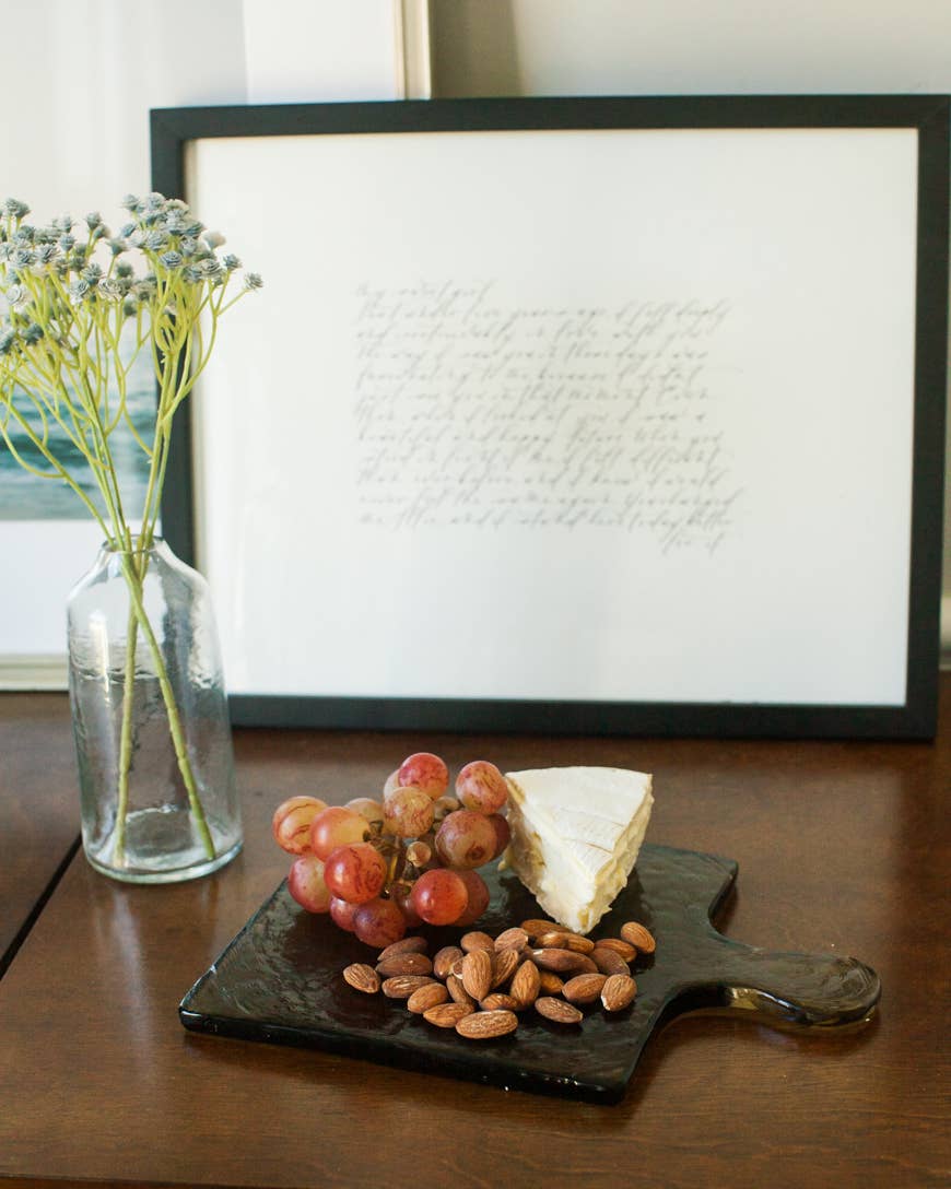 Handblown Hammered Glass Serving Board