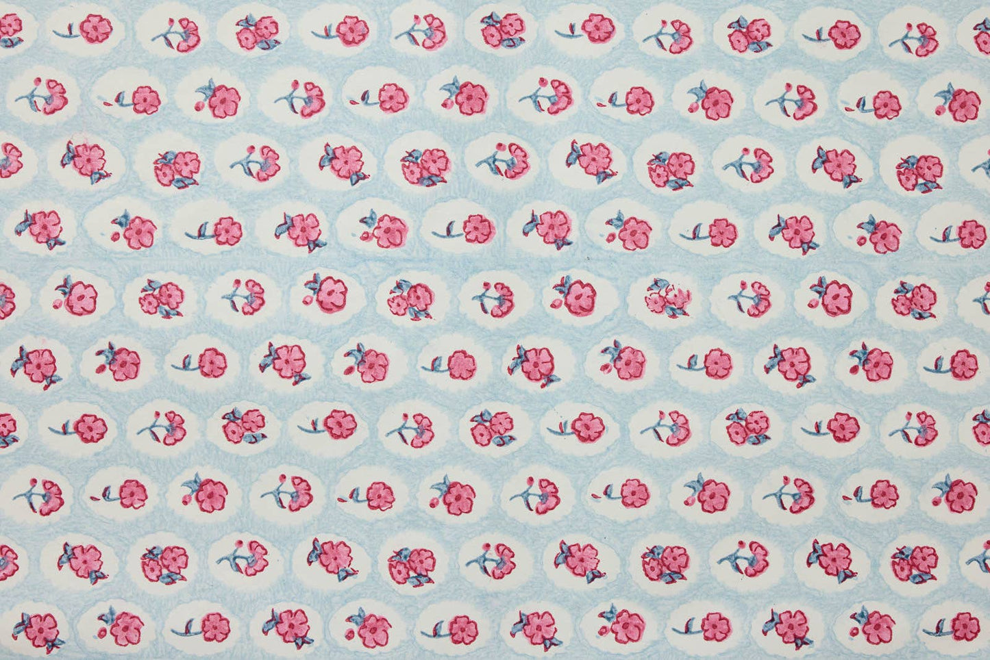 Block Printed Wrapping Paper Sheets - BP Scallop Tiles Pink Sorbet