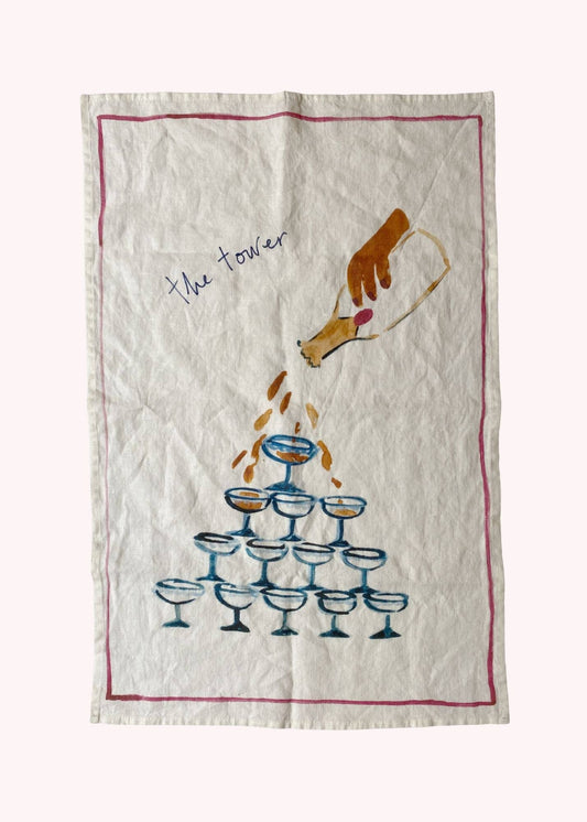 The Tower - Linen Tea Towel