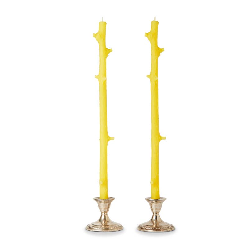 Stick Candles Hemlock / Pair: Robin Blue