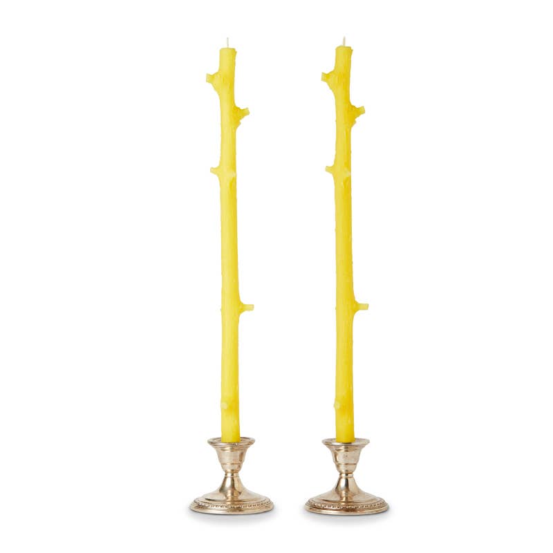 Stick Candles Hemlock / Pair Forest Green
