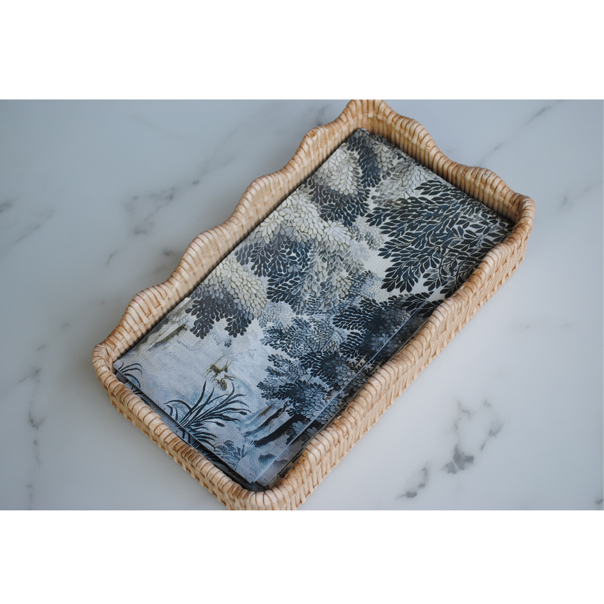 Blue Antique Toile Paper Guest Napkins