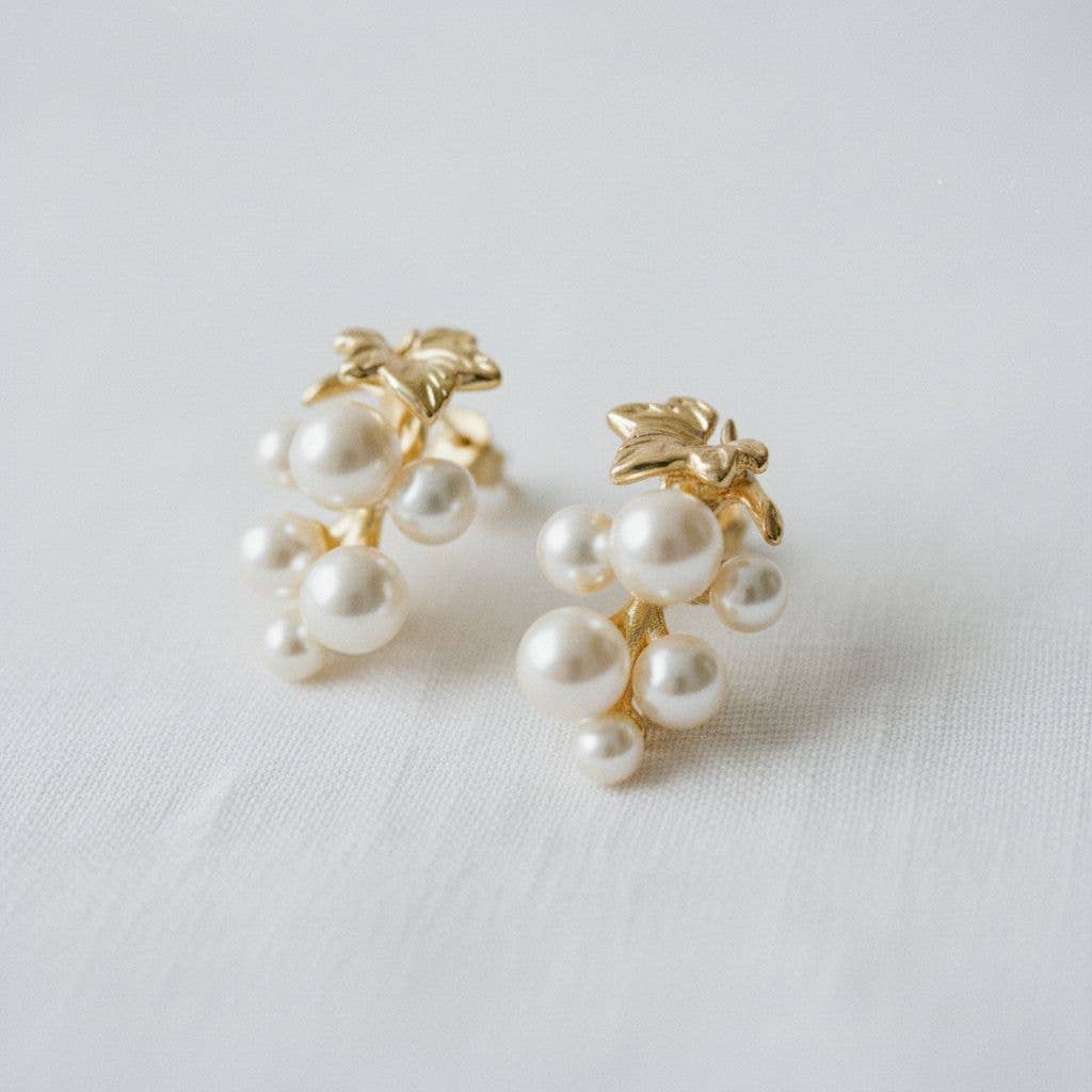 Pearl and Gemstone Drop Earrings