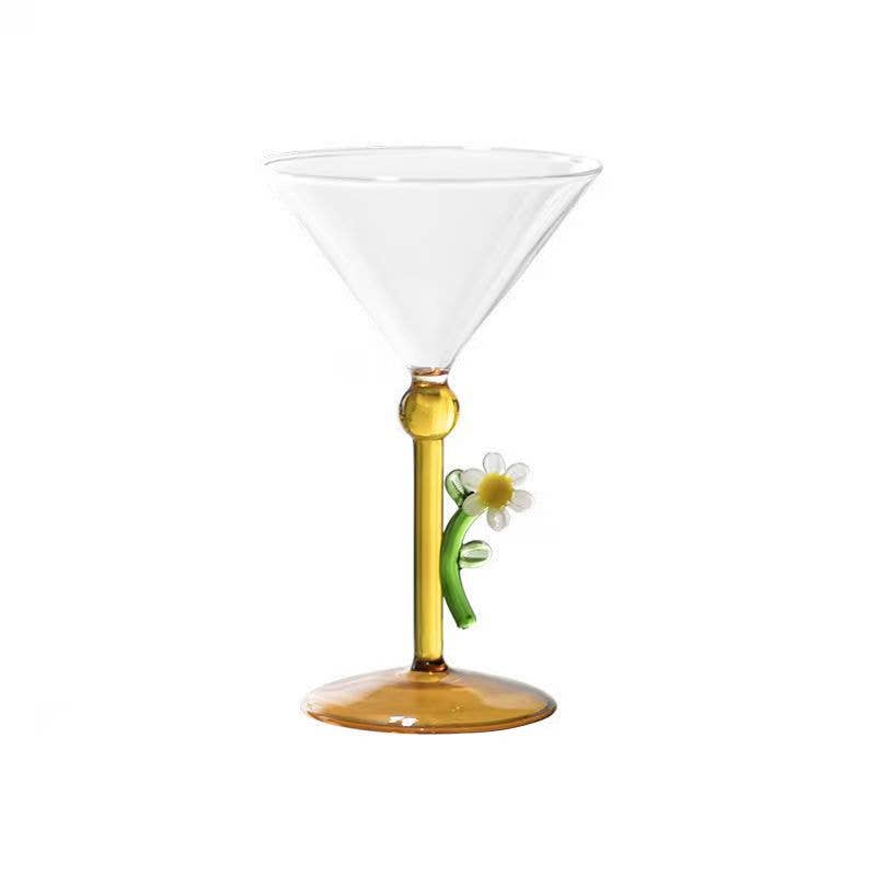Daisy Stem Cocktail Glass