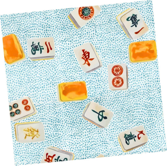 Teal Mahjong Cocktail Napkins