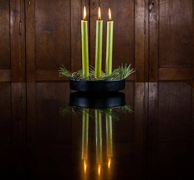 Olive Dinner Candle