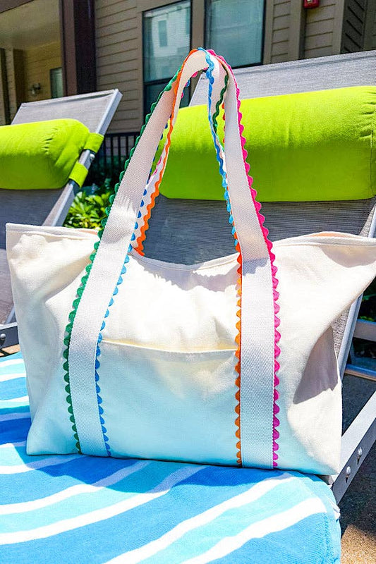 Spencer Rick Rack Trim Tote Bag