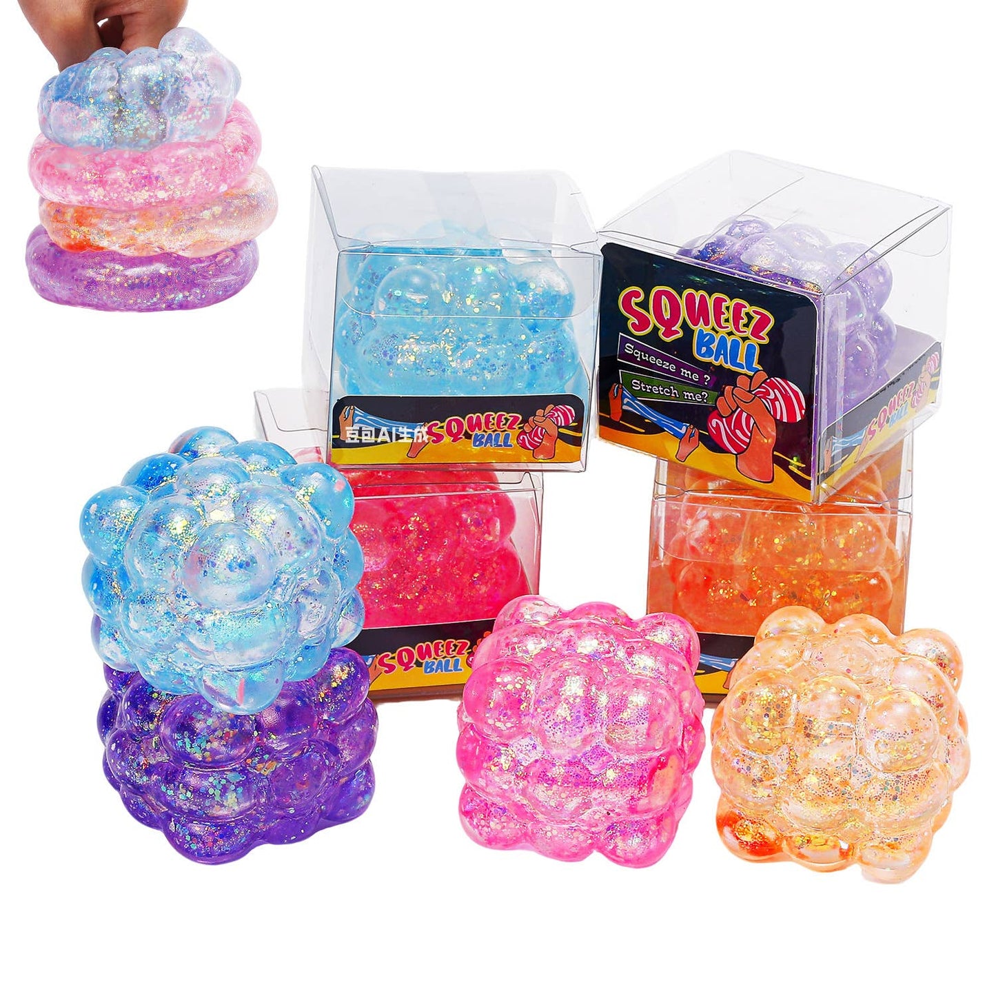 Glitter magic cube Squishy