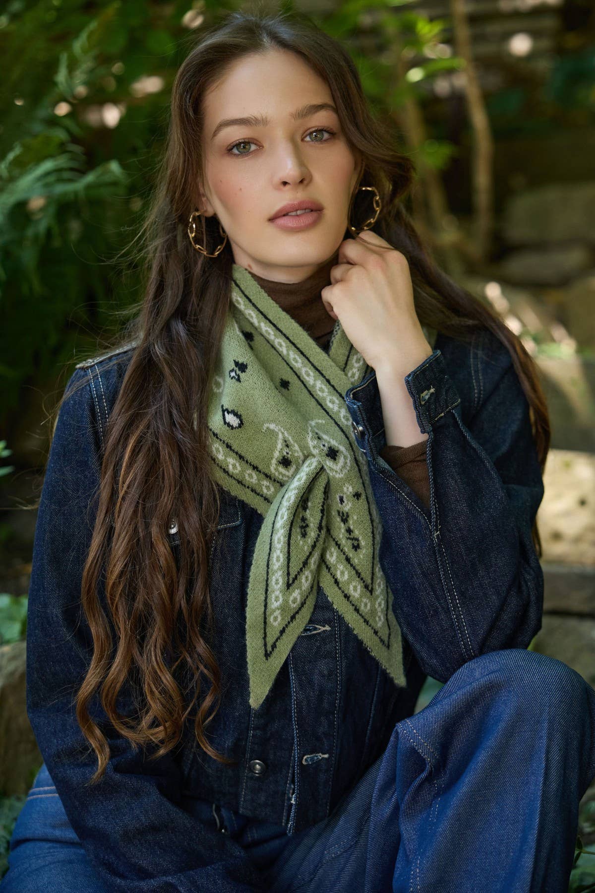 Paisley Pull Through Triangle Scarf