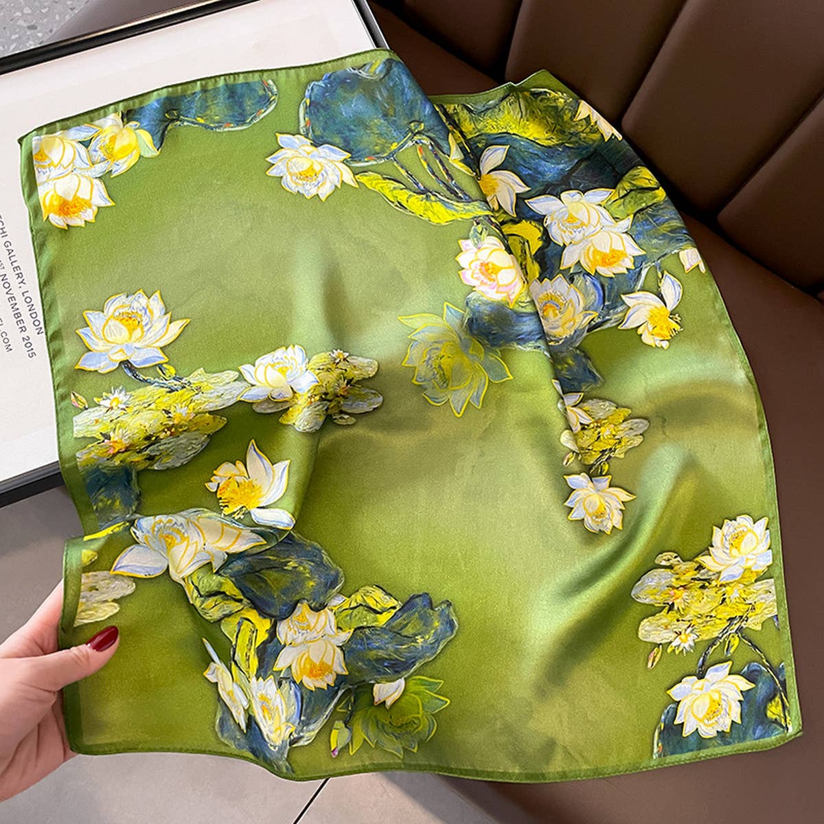 Floral Silk Square Scarf