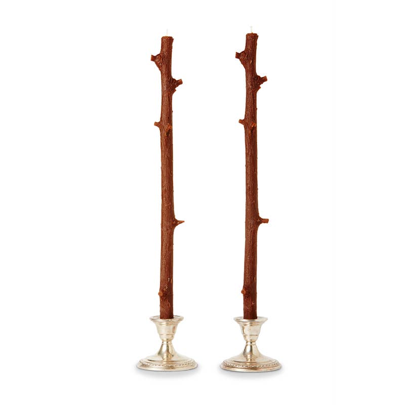 Stick Candles Hemlock / Pair Forest Green