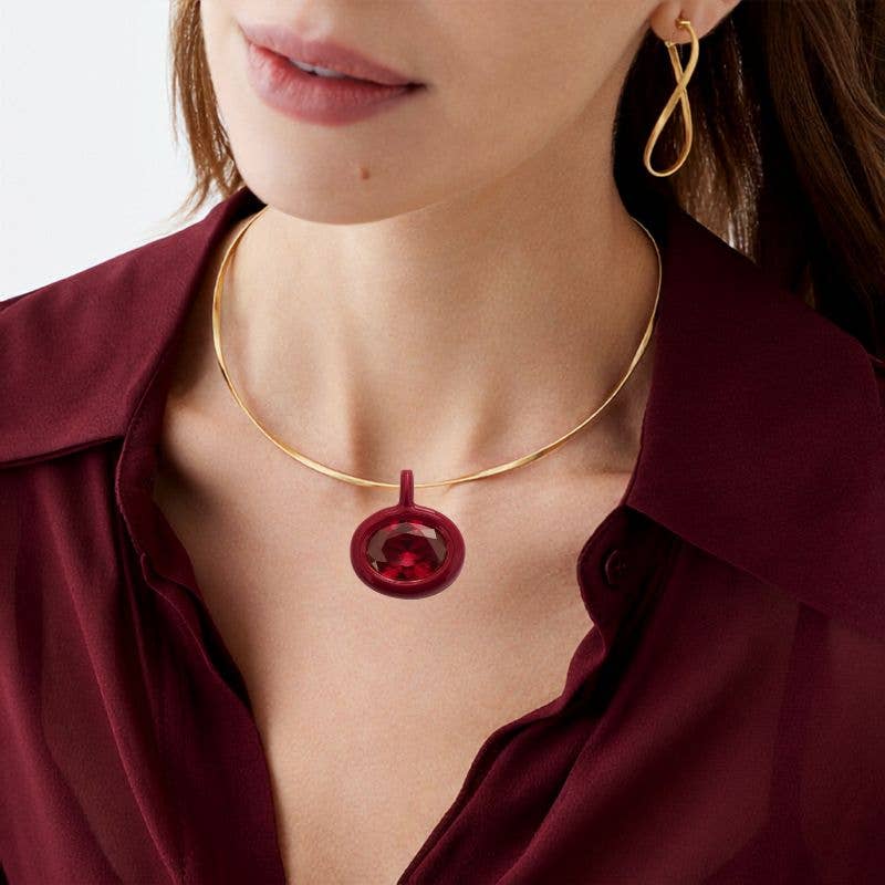 Bezel Gem Necklace