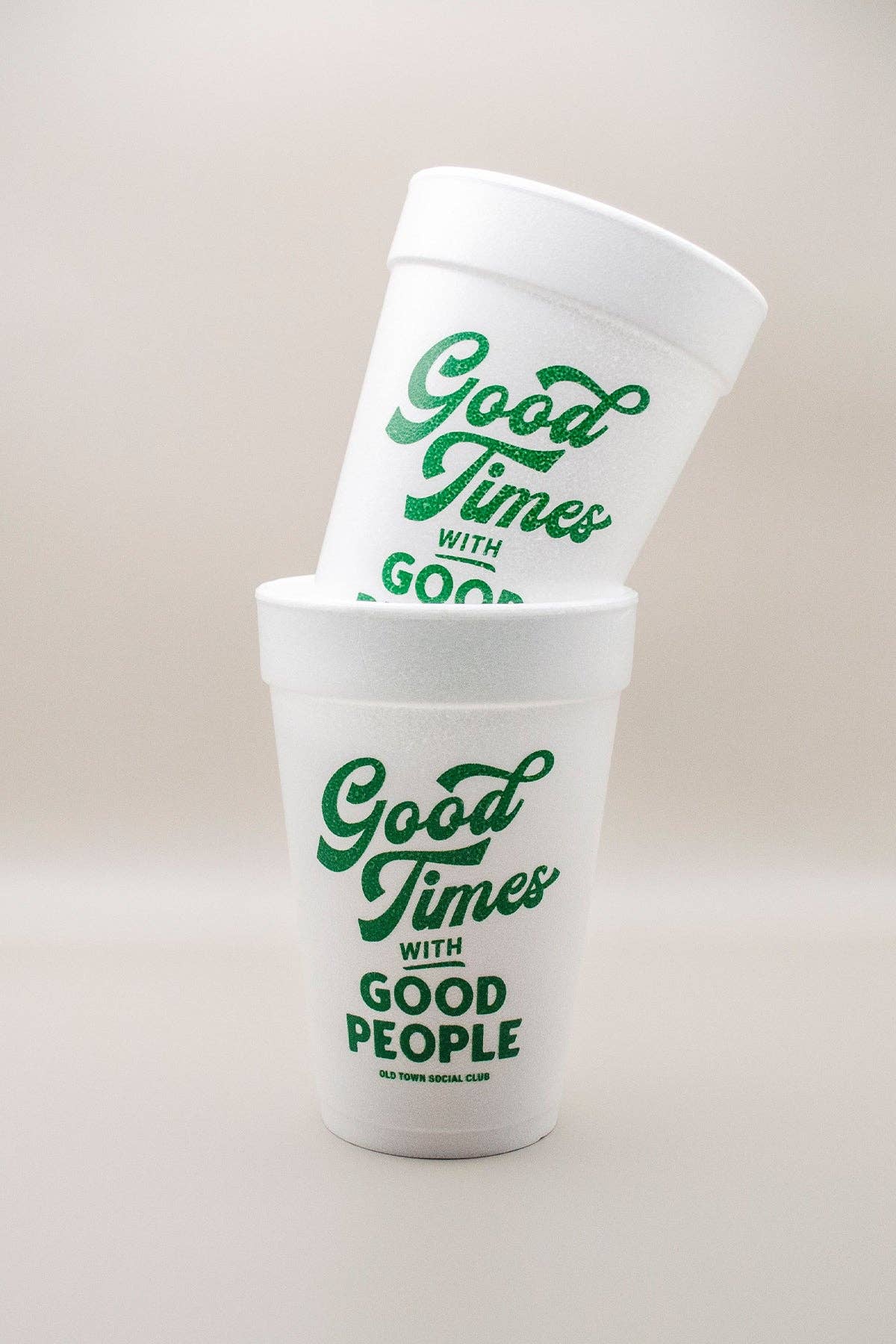 Good Times Good People 16oz. Foam Party Cups (Set of 10)