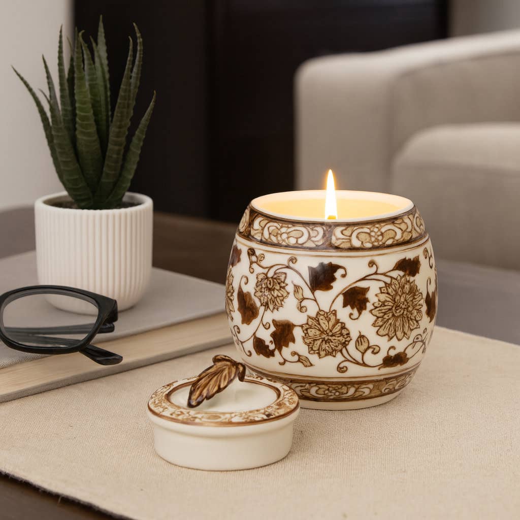 Peony Brown Candle