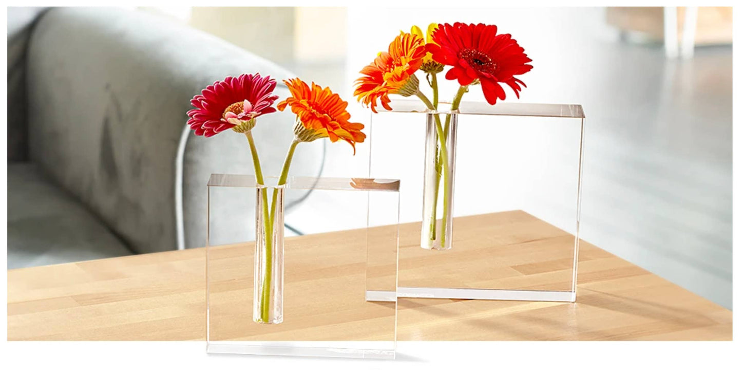 The Block Handcrafted Crystal Bud Vase 5 x 5"