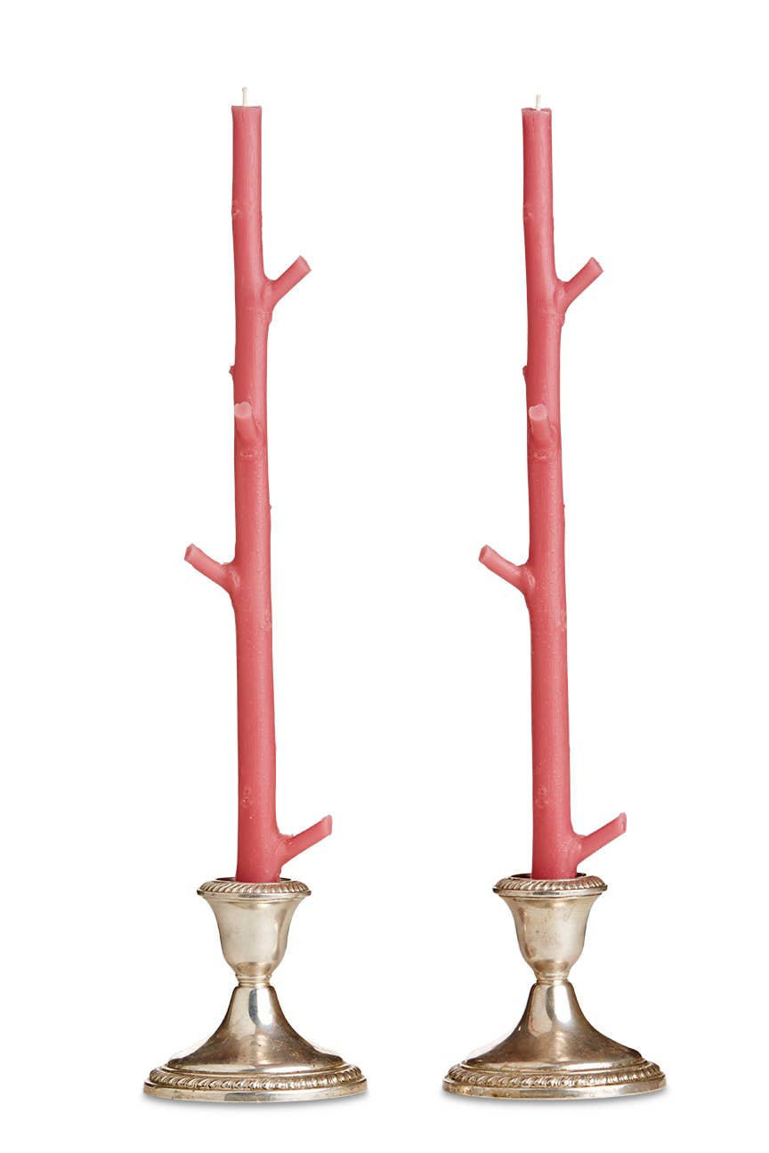 Stick Candles Maple / Pair: Dark Chocolate