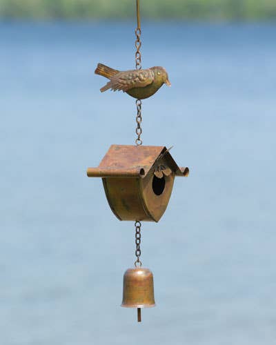 Flamed Bird, Birdhouse & Bell