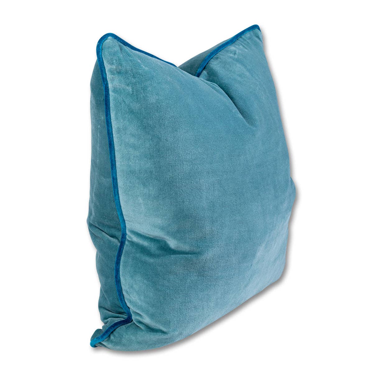 Charliss Velvet Pillow - Aqua + Peacock: WITH INSERT