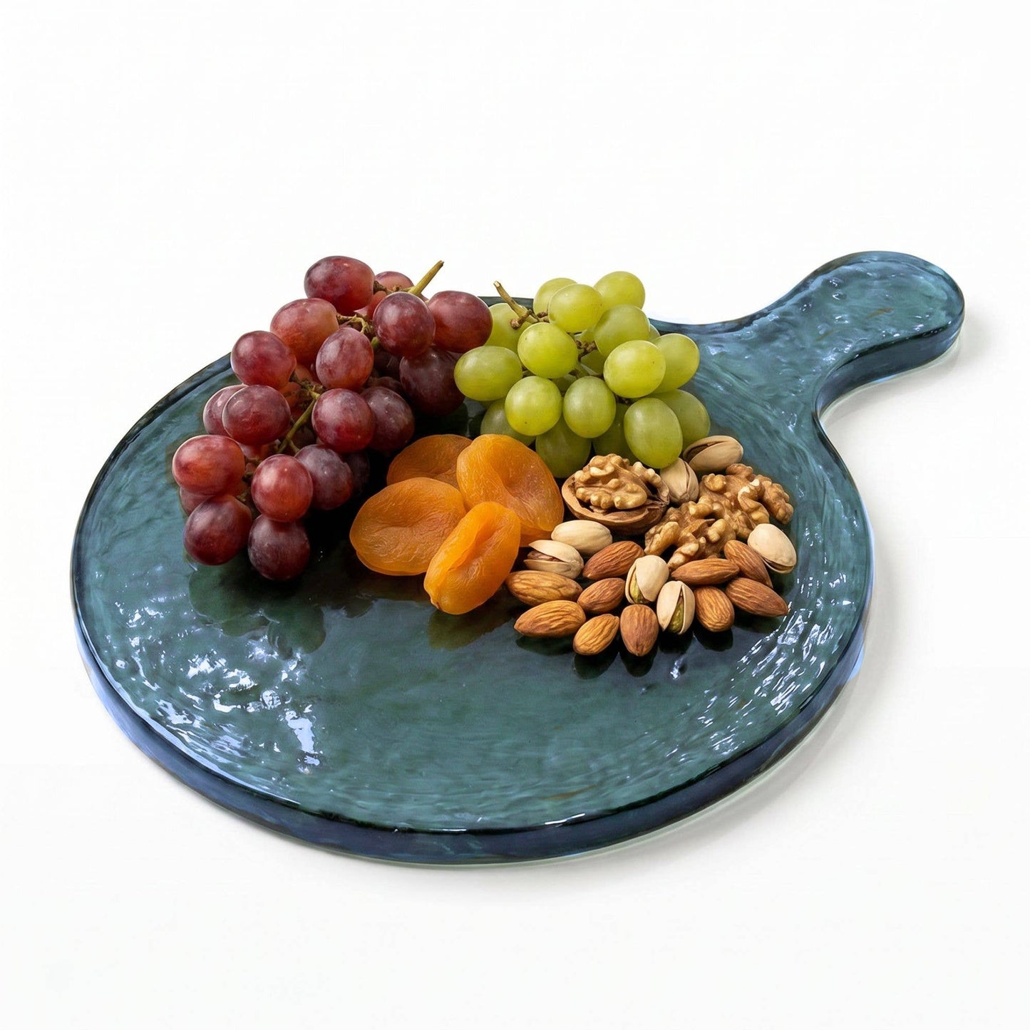 Hammered Glass Round Serving Board